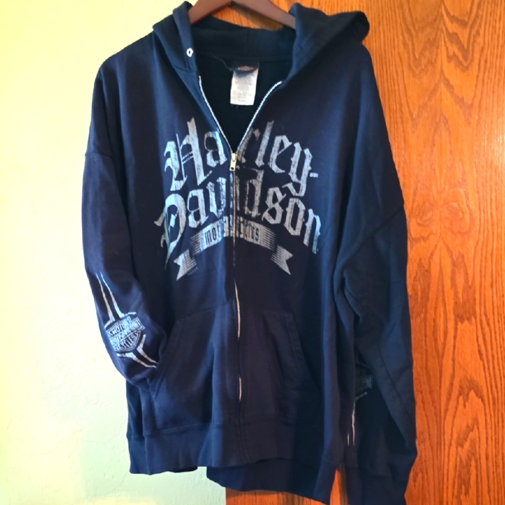 Harley-Davidson Black Hoodie With Zipper
